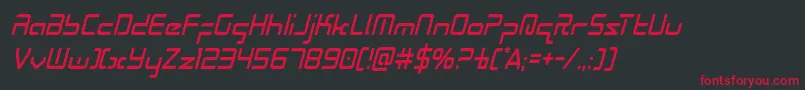 Radiospacecondital Font – Red Fonts on Black Background
