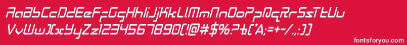 fuente Radiospacecondital – Fuentes Blancas Sobre Fondo Rojo