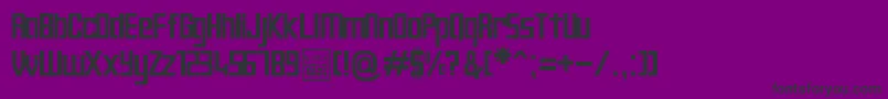 Шрифт DigiformDemo – чёрные шрифты на фиолетовом фоне
