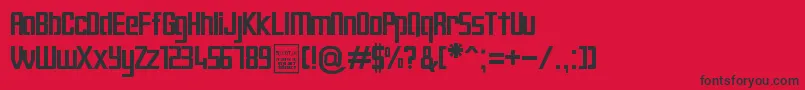 fuente DigiformDemo – Fuentes Negras Sobre Fondo Rojo