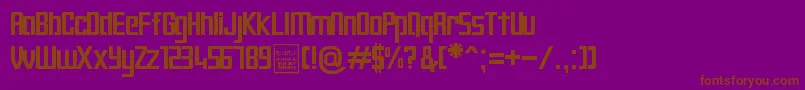 DigiformDemo Font – Brown Fonts on Purple Background