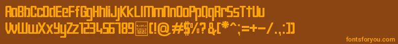 DigiformDemo Font – Orange Fonts on Brown Background