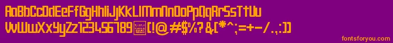DigiformDemo Font – Orange Fonts on Purple Background