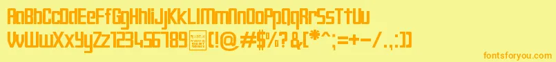 DigiformDemo Font – Orange Fonts on Yellow Background