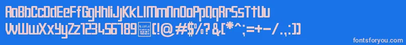 DigiformDemo Font – Pink Fonts on Blue Background