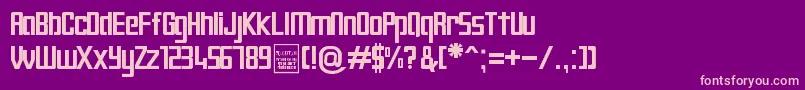 DigiformDemo Font – Pink Fonts on Purple Background