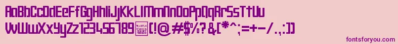 DigiformDemo Font – Purple Fonts on Pink Background