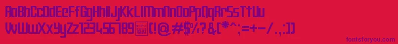 DigiformDemo Font – Purple Fonts on Red Background