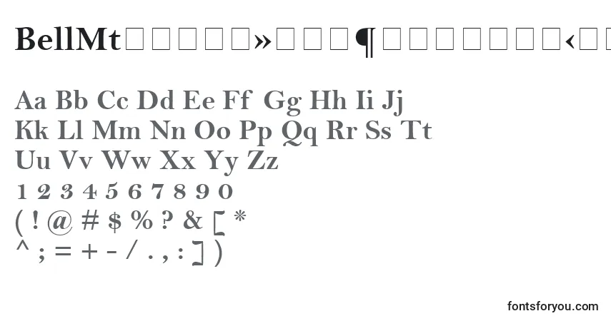 BellMtРџРѕР»СѓР¶РёСЂРЅС‹Р№ Font – alphabet, numbers, special characters