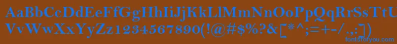 BellMtРџРѕР»СѓР¶РёСЂРЅС‹Р№ Font – Blue Fonts on Brown Background