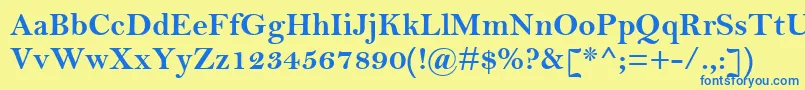 フォントBellMtРџРѕР»СѓР¶РёСЂРЅС‹Р№ – 青い文字が黄色の背景にあります。