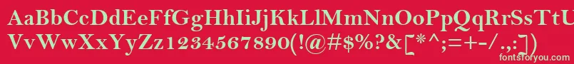 BellMtРџРѕР»СѓР¶РёСЂРЅС‹Р№ Font – Green Fonts on Red Background