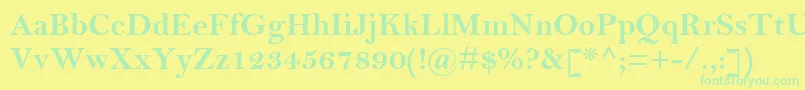 BellMtРџРѕР»СѓР¶РёСЂРЅС‹Р№ Font – Green Fonts on Yellow Background