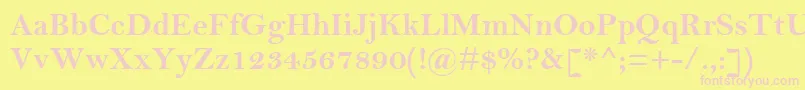 BellMtРџРѕР»СѓР¶РёСЂРЅС‹Р№ Font – Pink Fonts on Yellow Background