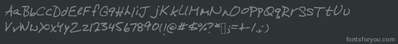 フォントOnARun – 黒い背景に灰色の文字