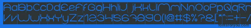 ElementaryInverse Font – Black Fonts on Blue Background