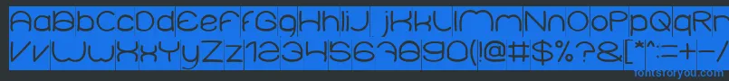 ElementaryInverse Font – Blue Fonts on Black Background