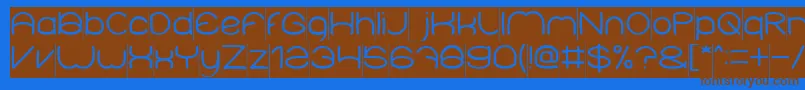 ElementaryInverse Font – Brown Fonts on Blue Background