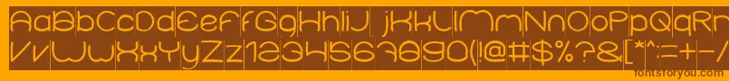 ElementaryInverse Font – Brown Fonts on Orange Background