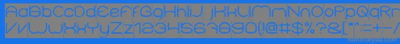 ElementaryInverse Font – Gray Fonts on Blue Background