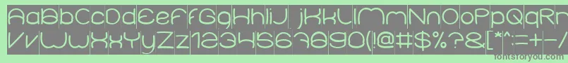 ElementaryInverse Font – Gray Fonts on Green Background