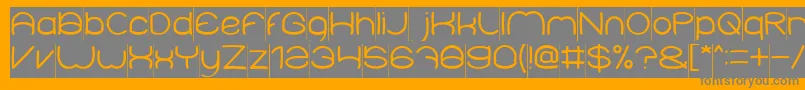 ElementaryInverse Font – Gray Fonts on Orange Background