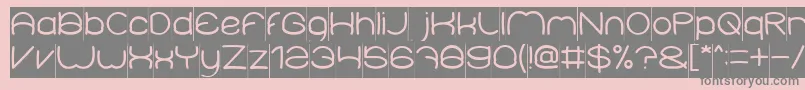 ElementaryInverse Font – Gray Fonts on Pink Background