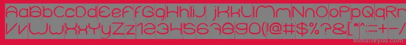 フォントElementaryInverse – 赤い背景に灰色の文字