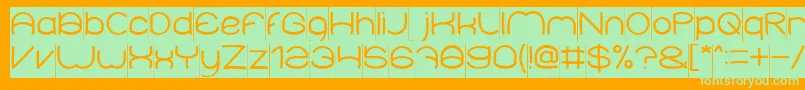 ElementaryInverse Font – Green Fonts on Orange Background
