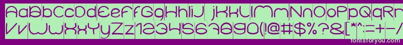 ElementaryInverse Font – Green Fonts on Purple Background