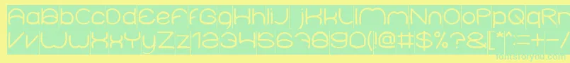 ElementaryInverse Font – Green Fonts on Yellow Background