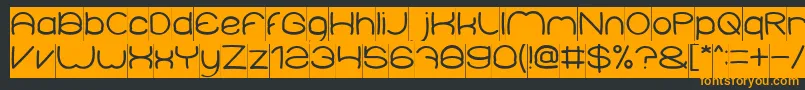ElementaryInverse Font – Orange Fonts on Black Background