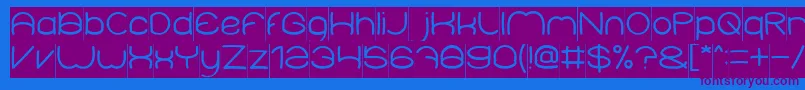 ElementaryInverse Font – Purple Fonts on Blue Background