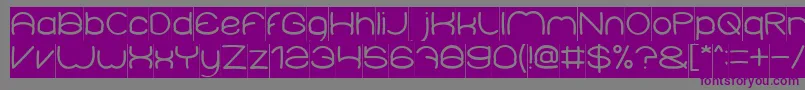 フォントElementaryInverse – 紫色のフォント、灰色の背景