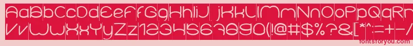 フォントElementaryInverse – ピンクの背景に赤い文字