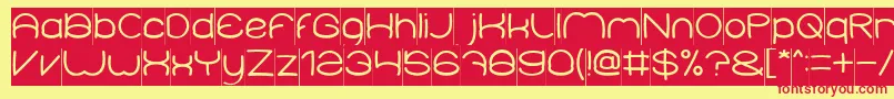 ElementaryInverse Font – Red Fonts on Yellow Background