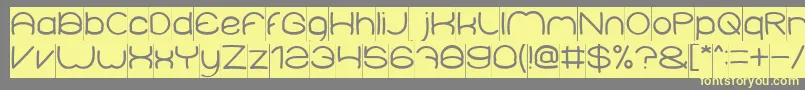 ElementaryInverse Font – Yellow Fonts on Gray Background