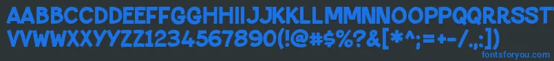 PaltimeloveRegular Font – Blue Fonts on Black Background