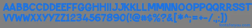 PaltimeloveRegular Font – Blue Fonts on Gray Background