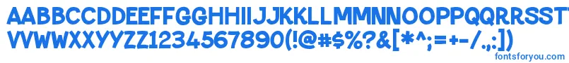 PaltimeloveRegular Font – Blue Fonts on White Background