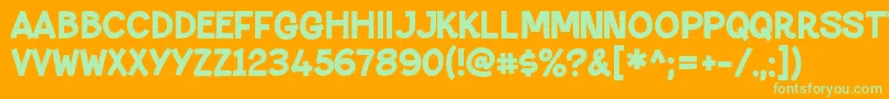 PaltimeloveRegular Font – Green Fonts on Orange Background