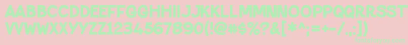 PaltimeloveRegular Font – Green Fonts on Pink Background