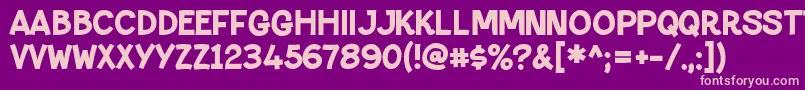 PaltimeloveRegular Font – Pink Fonts on Purple Background