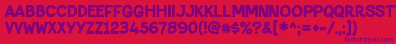 Шрифт PaltimeloveRegular – фиолетовые шрифты на красном фоне