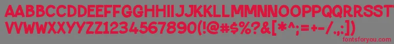 PaltimeloveRegular Font – Red Fonts on Gray Background