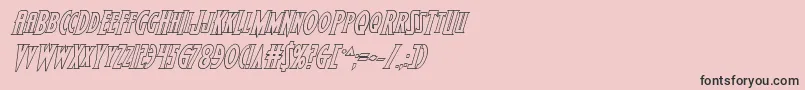 Wolfsbane2iioutital Font – Black Fonts on Pink Background