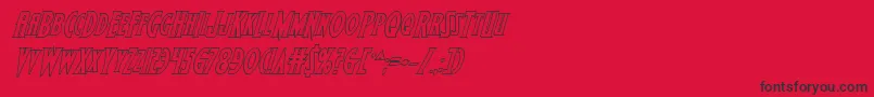 Wolfsbane2iioutital Font – Black Fonts on Red Background