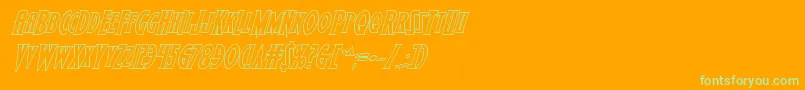 Wolfsbane2iioutital Font – Green Fonts on Orange Background
