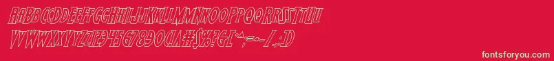 Wolfsbane2iioutital Font – Green Fonts on Red Background