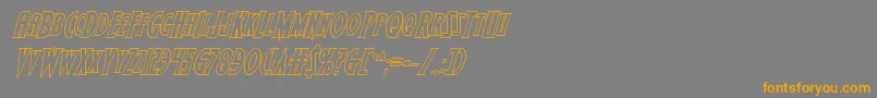 Wolfsbane2iioutital-Schriftart – Orangefarbene Schriften auf grauem Hintergrund